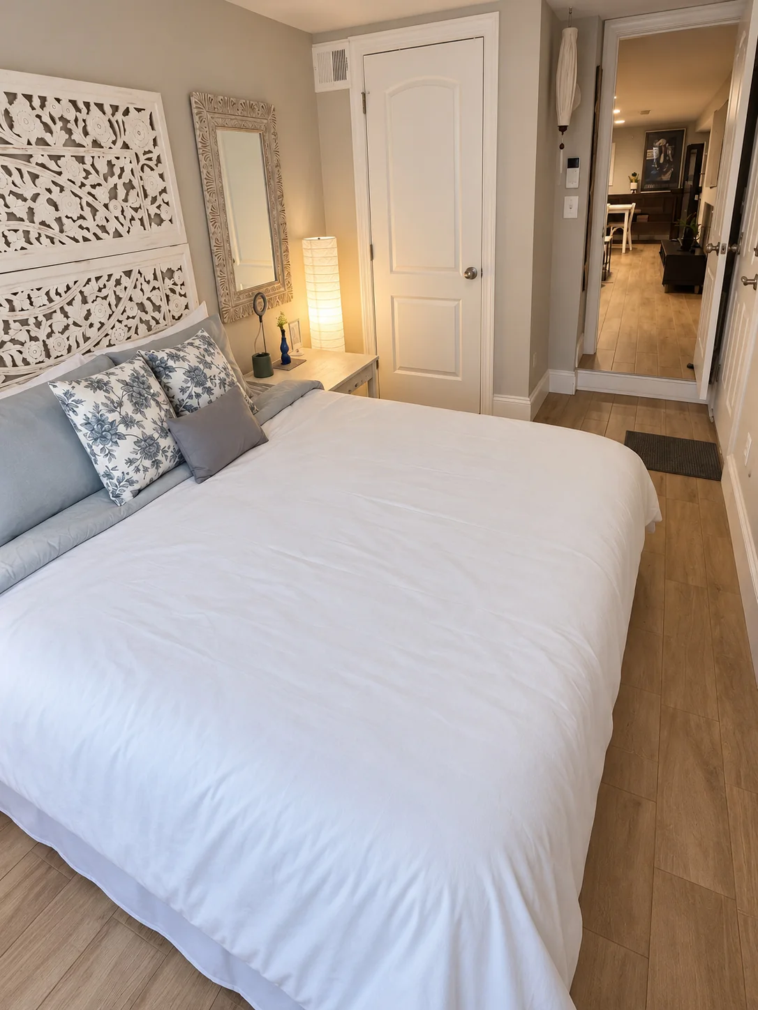 Bedroom viewed toward the doorway
